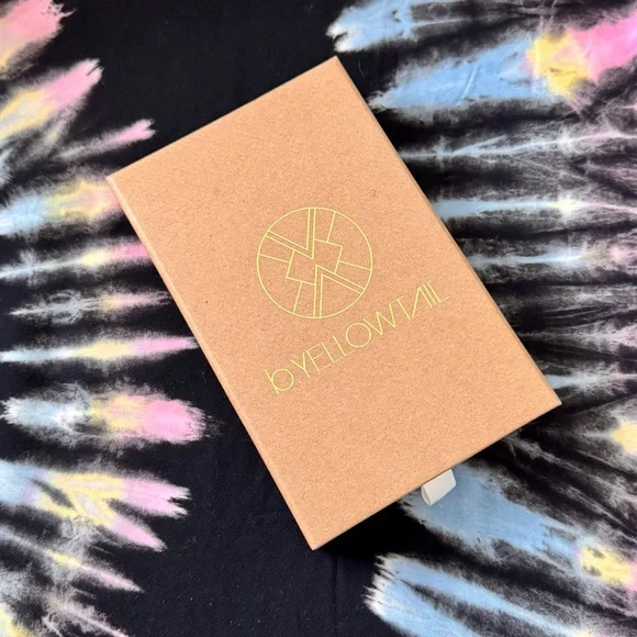 B Yellowtail Rose Gold Mirror Earrings by Indigenous Artist Copper Canoe Woman - Picture 5 of 7